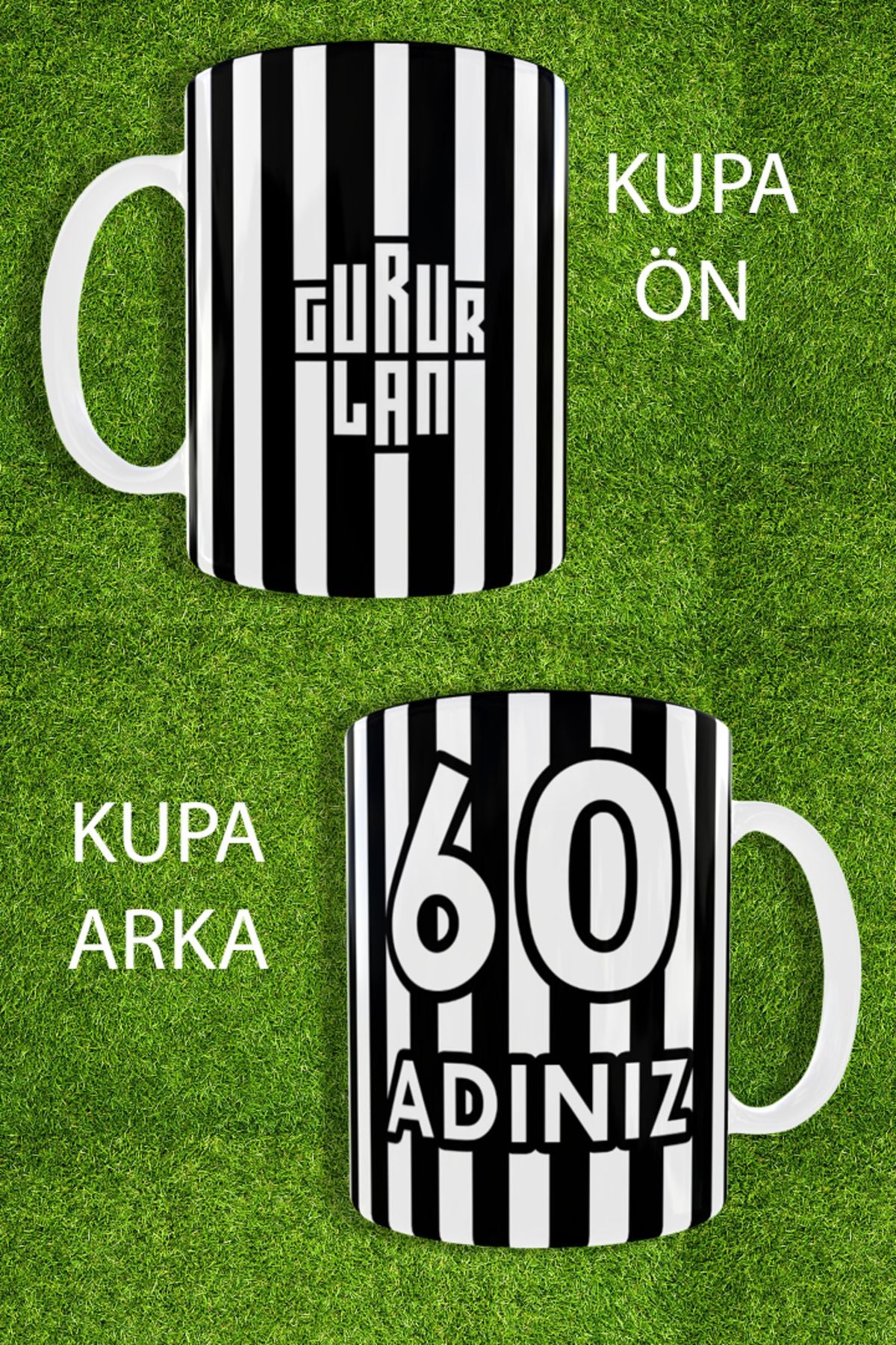 Siyah Beyaz Karakartal Gururlan Kupa Kahve Bardak
